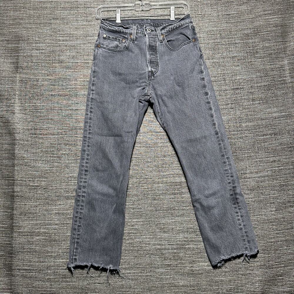 Levi's 501 Jeans Women's 26x25 Gray Cut Off Hem Straight